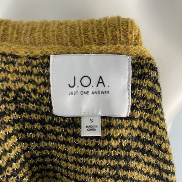 J.O.A. Leopard Print Oversized Cardigan Sweater - Small Gold Black Leopard Print - Picture 9 of 10